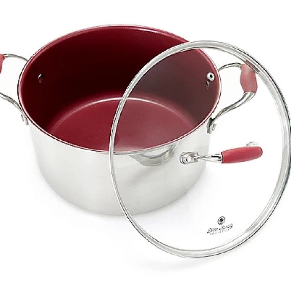 Tri-Ply 8qt Deep Stock Pot w/ Dual Handles & Lid  ( New with box)